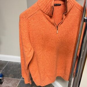 Orange Half-Zip Sweater